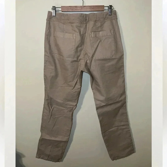 Hanna Andersson Linen Blend Pants Sz 8 Tan Drawstring Waist - Picture 3 of 3
